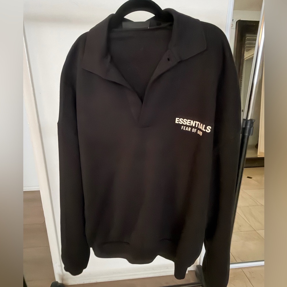 FEAR OF GOD polo sweatshirt (oversized small)